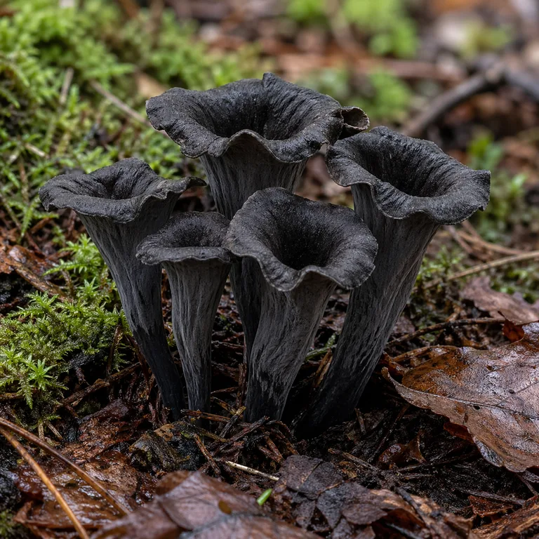 Trompeta negra / Trompeta de los muertos (Craterellus cornucopioides)